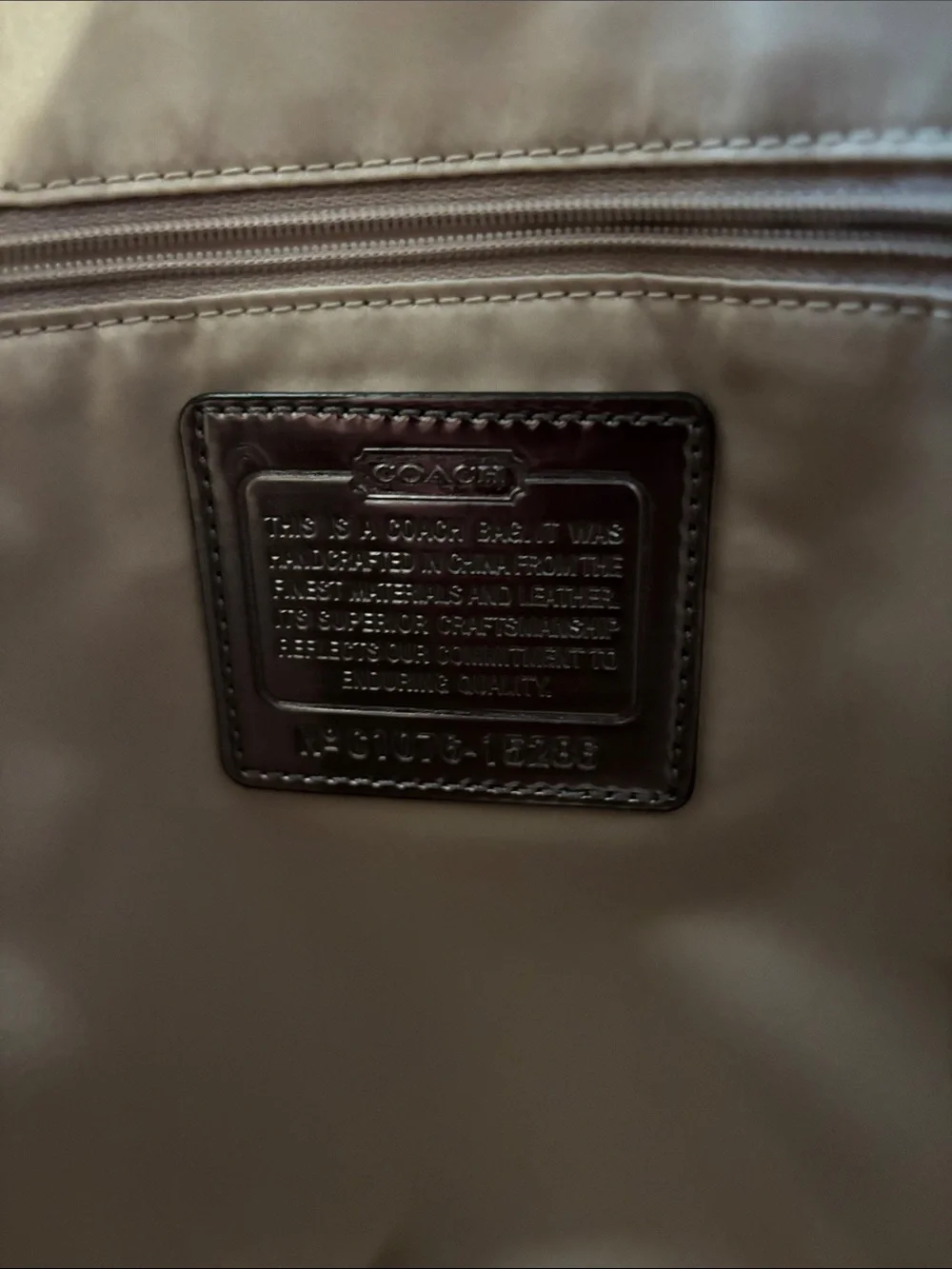 Coach Poppy Glam Bright Orange Shoulder Tote with Front Zip Pocket